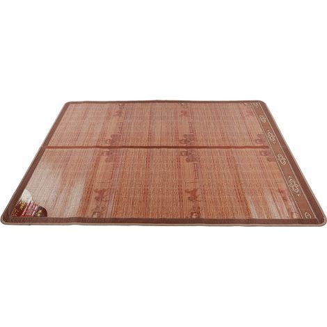 Sommerkühlende Bettmatte, doppelseitige, faltbare Bambus-Schlafmatte (195 x 150 cm) (1/5)