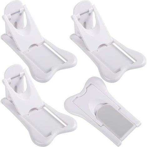 Butoir de Porte Coulissante - Sécurité - Blanc - Auto-adhésif - Protection Enfant - Durable (1/4)
