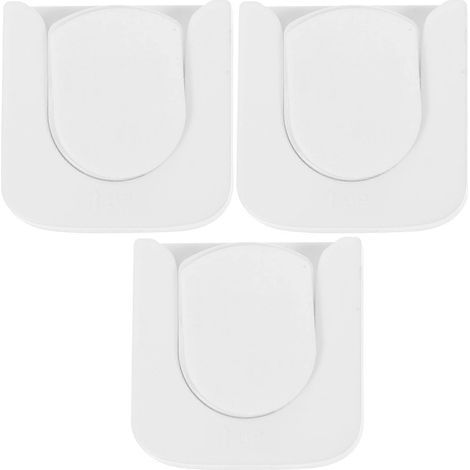 3er-Set magnetischer Wandhalterungen für Fernbedienungen, Fernbedienungs-Organizer fürs Schlafzimmer – 4,00 x 4,00 x 0,80 cm – Weiß (1/3)