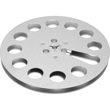 Bobine de bande magnétique vide 1/4 7 pouces en alliage d'aluminium, ouverture universelle à 11 trous, pièce de machine d'enregistrement, bobine réceptrice argentée (1/5)