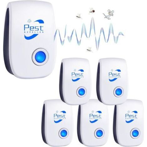 Répulsif Ultrason Anti-Rongeurs Insectes, 6 Pack Ultrason Anti Moustique Ultrason Souris et Rats, Intérieur Répulsif Électronique Insectes pour Souris, Rats Fourmis Araignées Moustiques (1/5)