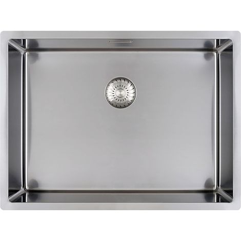 Solido 3D-Spüle CAPP45R10 Edelstahl Spülbecken - Integral-Siebkorbüberlaufventil - 490x440mm