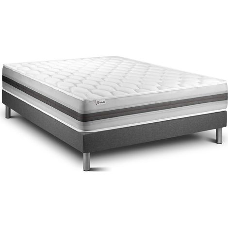 Matratzenset VITAL SPRING RECOVER 180 x 200 cm Bettrahmen Kit grau