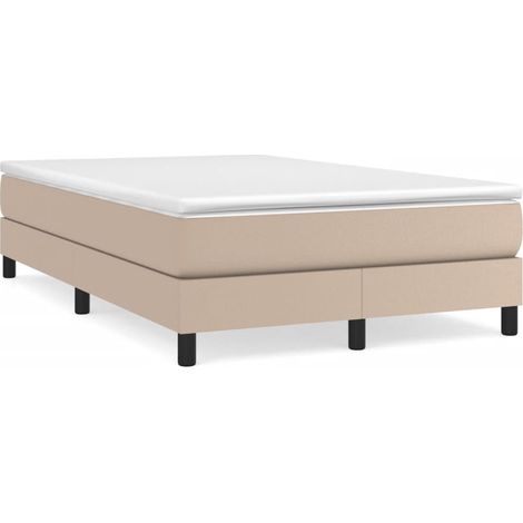 Boxspringbett Matratze Cappuccino-Braun 120x190 cm Kunstleder