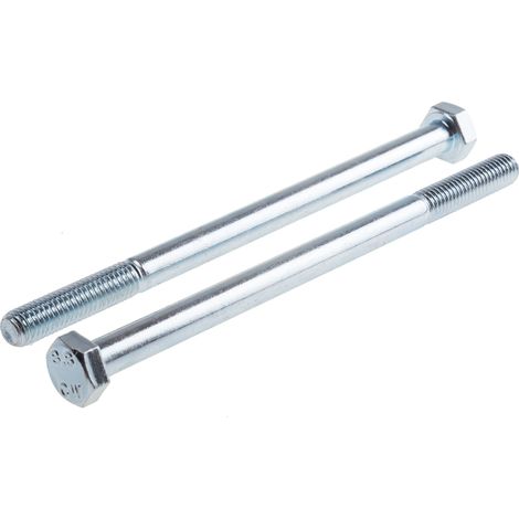 Vis à tête hexagonale, Acier Galvanisé brillant, M8 x 130mm ( Prix pour Sachet de 25 ) (1/2)