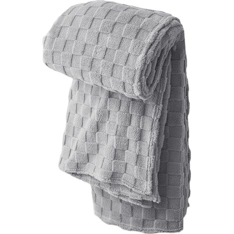 Couverture Thermique En Coton - 150 x 100 cm - Pour Lit Canapé Voyage Poussette - Gris Classique - 1 Pièce (1/5)
