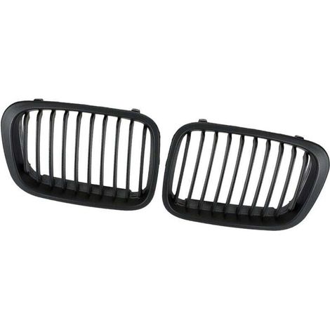 -2 pezzi griglia nera opaca per BMW E46 Serie 3 4 porte 1998-2001 (1/4)