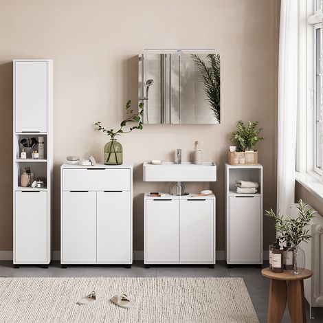 Juego de muebles de baño Alina, Blanco, 5 partes, Vicco (1/5)