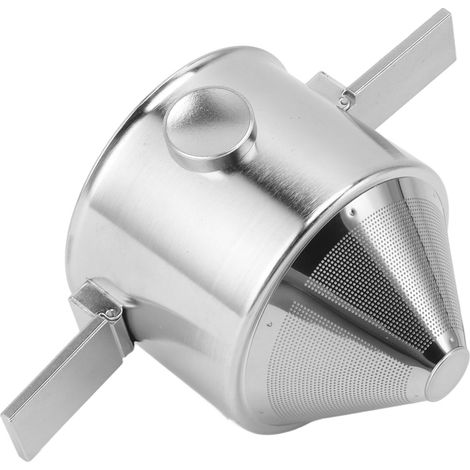 Tragbarer Edelstahl-Handfilter für Filterkaffee, wiederverwendbarer Kegelfilter für Zuhause, Reisen und Büro (1/5)