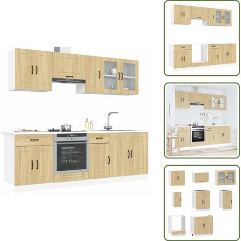 Ensemble d'armoires de cuisine 8 pcs Kalmar bois d'ingénierie - Ensemble D'armoires De Cuisine - Ensemble D'armoires De Cuisine - Ensemble D'armoires - Armoire De Cuisine (1/5)