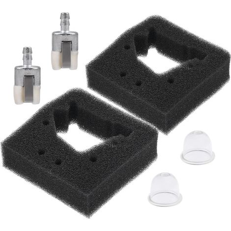 Juego de 2 filtros de aire para motor Honda GX22 GX31 FG100, cultivador con filtro de combustible, pera de cebado (1/5)