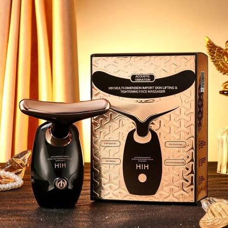 Appareil de massage du visage, anti-rides, anti-âge, pour le visage et le cou, noir (1/5)