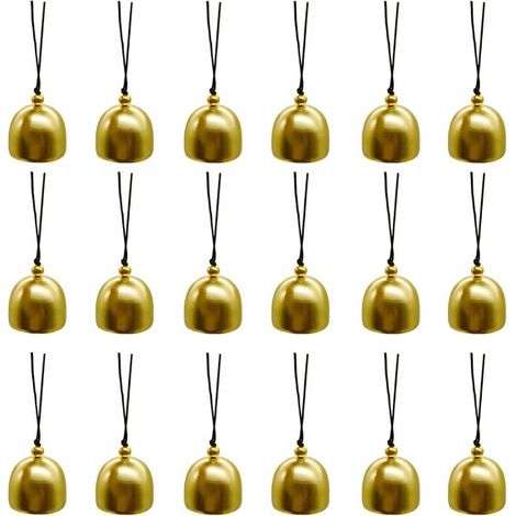 15 Mini Messingglöckchen, 2,85 cm kleines goldenes Windspiel, Feng Shui Kupferglöckchen, für selbstgemachte Türklingeln, Traumfängeraufhänger, We (1/5)