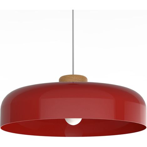 LUMICOM  BOIS Sospensione, 1XE27, max 42W, metallo, rosso lucido, D40cm (1/2)
