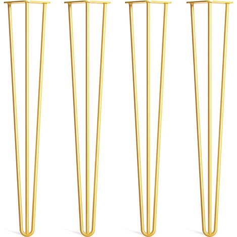 Serbien – Set mit 4 Haarnadelbeinen aus Stahl (20 cm) – 3 Streben für bessere Stabilität – 16 Befestigungsschrauben inklusive – Für moderne Möbel (1/3)