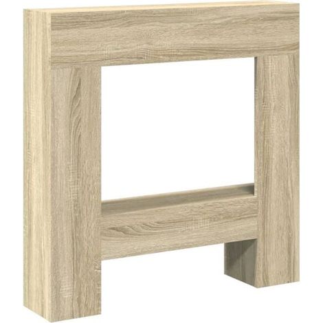 Manteau de cheminée Sonoma en chêne, 81 x 18 x 82 cm, bois d'ingénierie (1/5)