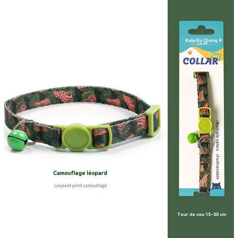 Collier pour chat avec clochette - Sécurité anti-étranglement - Couleurs tendance - Convient aux chats ayant un tour de cou de 15 à 30 cm