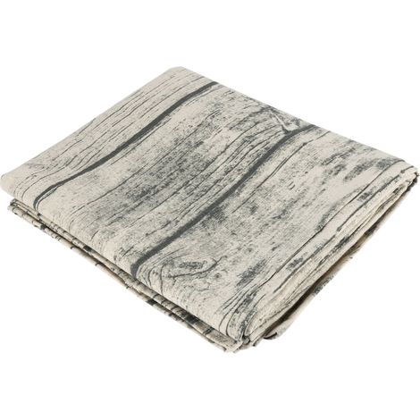 Nappe En Lin Et Coton Rayure Bois Rétro Décoration Intérieure Résistante 140x200cm