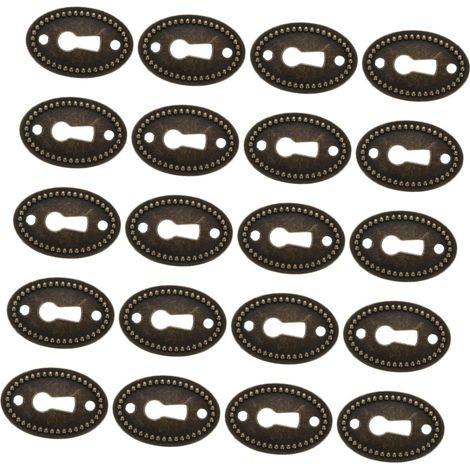 Lot de 20 cache-serrures ovales en alliage zinc pour meubles et (1/5)