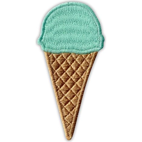 Patchion Eiscreme - Minze - Aufnäher/Abzeichen/Emblem zum Aufnähen