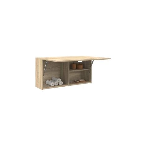 Armoire murale de bain chêne sonoma 80x25x40 bois ingénierie (1/5)