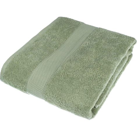 HOMESCAPES Frottee Strandtuch 100% Baumwolle lindgrün