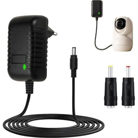1 Adaptateur Secteur,Entrée AC100V-240V,Sortie DC12V 2A,Prise 5.5mm,Pour LED Routeur Caméra (1/5)