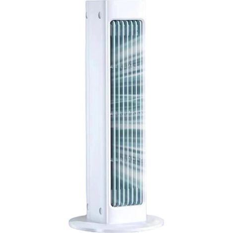 Aire acondicionado portátil silencioso, sin necesidad de salida de aire, ventilador eléctrico de pared, no requiere perforación, ventilador de refrigeración para dormitorio u oficina (blanco, 32 cm) (1/5)
