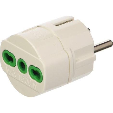 Adaptateur Avec Fiche Allemande Schuko Et Prise Bosch Reduction A Deux Broches 10-16a (1/3)