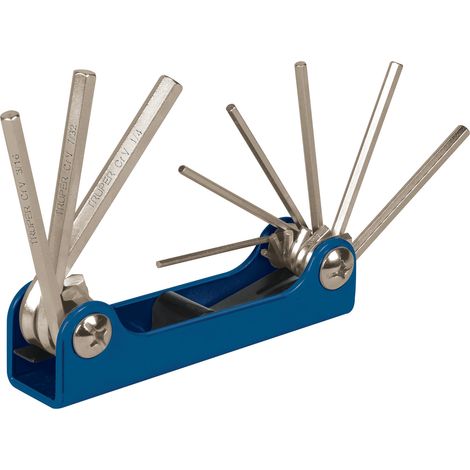 Juego llaves Allen tipo navaja - 1,3 a 6 mm - 9 llaves (1/2)