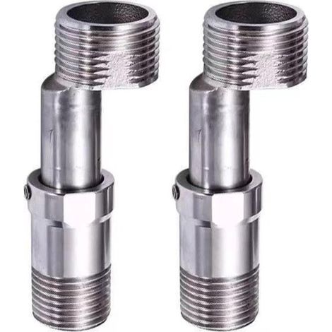 2 adaptadores para grifo de ducha，longitud de 40-55 mm，conector en S de acero inoxidable para cocina y baño