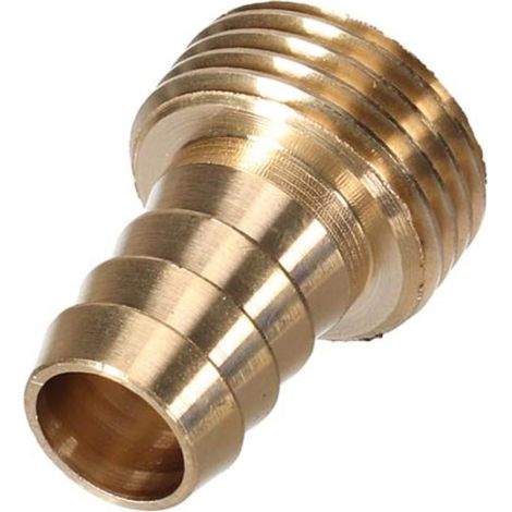 OneTools Conector de grifo de latón 3/4" rosca externa, adaptador para manguera 5/8" Ø15 mm, conector metálico de manguera, adaptador de grifo a prueba de fugas, conexión para riego de jardín (1/2)