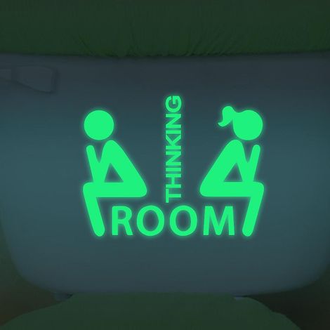 autocollants Lumineux, Sticker Mural Drle Pour Wc, Salle De Bain, Cuisine, Pvc, 1 Couleur, Taille Unique (1/3)