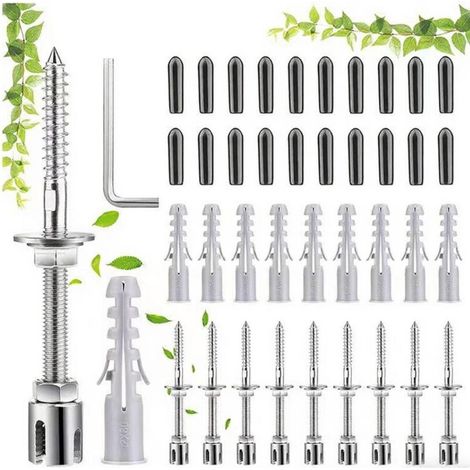 Treillis métallique pour plantes grimpantes support mural acier inoxydable kit jardinage tomates concombres légumes (1/2)