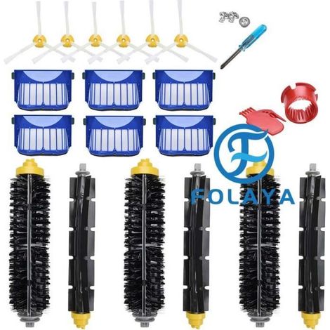 FOLAYA Kit Pièces d'accessoires compatible pour iRobot Roomba 694 692 690 680 660 651 650 614 595 585 robotique (1/4)