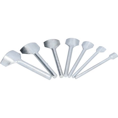 Poinçons de coupe demi-ronds en acier au carbone 1040mm, outils artisanaux de gravure à la main sur le cuir, 7 pièces (1/5)