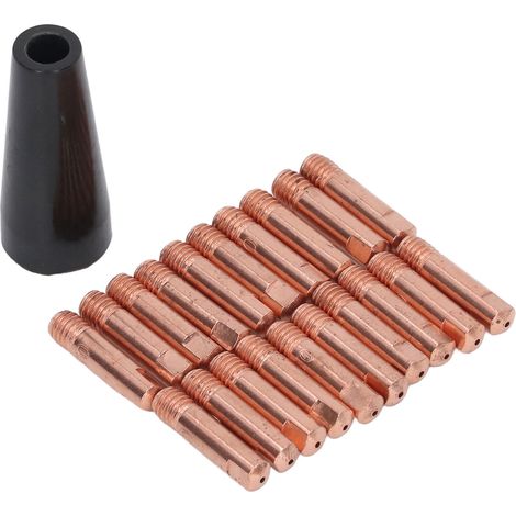 Lot de 20 buses de pistolet à souder en cuivre conducteur, sans gaz, avec protection automatique, de rechange (1/5)