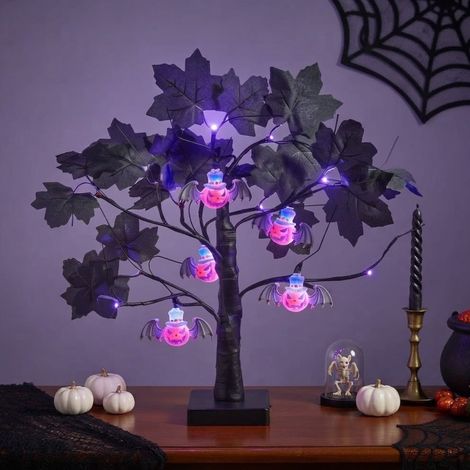 Haunted LED Silhouette Bat Tree (1/2)