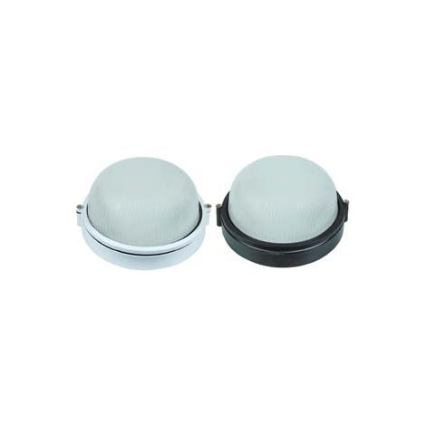 PLAFONIERA TONDA IN ALLUMINIO PER ESTERNO 60w IP54 ø mm.180x115h. nero SYNTESY