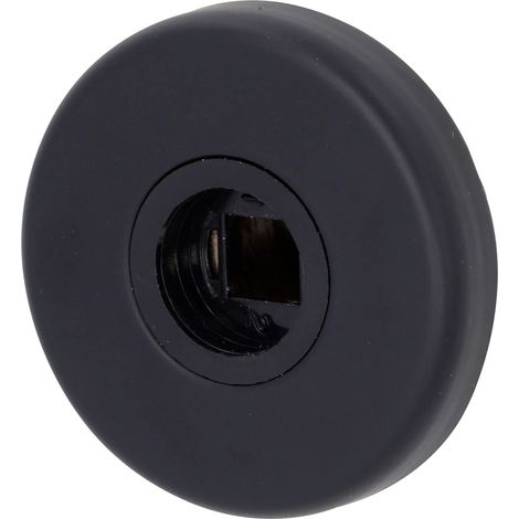 Alpertec Drückerrosette Edelstahl schwarz lackiert Ø 52 mm 2 Stück