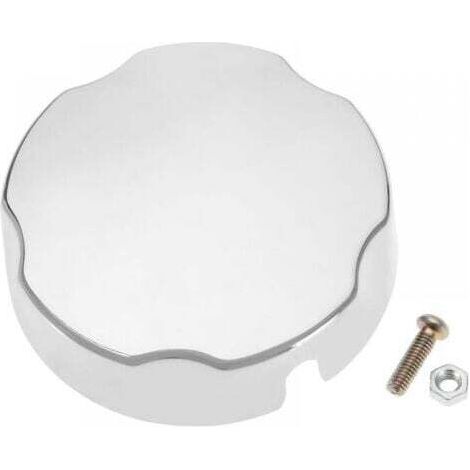 Bouton de Commande Baignoire Escamotable Bouton Rotatif de Vidange Baignoire Bouton de Couvercle Trop-plein Bouton de Bouchon de Bain en Plastique Chromé Accessoires de Vidange de Baignoire (1/5)