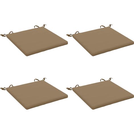 4-teilige Sitzkissen SOEST 4 stk. 100 % Polyester Taupe vidaXL