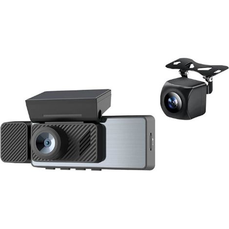 Adatta per dashcam HD da 3,16 pollici, 3 obiettivi, registrazione video a tre canali, mini dashcam.