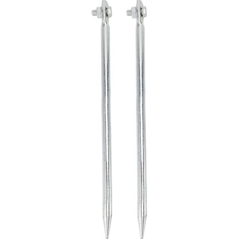 Eosnow 2 pièces tige de terre portable en fer plaqué cuivre connexion filetée broche de mise à la terre pour clôtures électriques antennes paraboliques 12x300mm