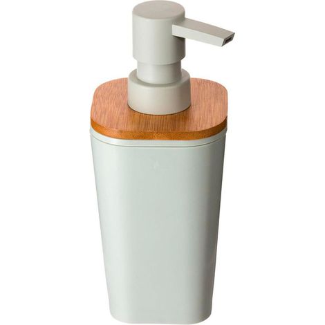 Distributeur De Savon De Bain Bambou Blanc Collection 'NATUREO' (1/2)