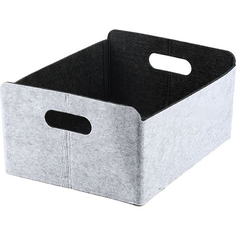 Paniers de rangement en feutrine,paniers de rangement en feutrine épaisse,paniers de rangement pliables,boîtes rangement feutrine (1/5)