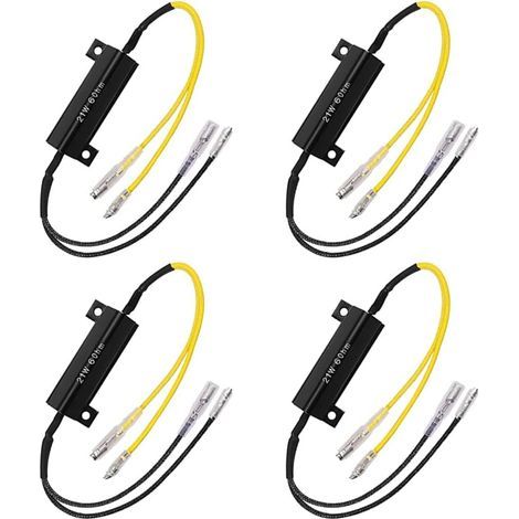 4 pièces 21W 6Ohm Résistance Adaptateur Moto Clignotant Indicateur LED Résistance Charge Flash Clignotant Correction Erreur Réparation (1/5)