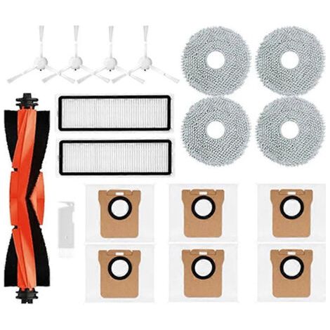 Accessoires pour aspirateur robot Xiaomi X20+ / X20 Plus : brosse latérale principale, filtre HEPA, lingette de nettoyage, sac à poussière, pièces de rechange (1/5)