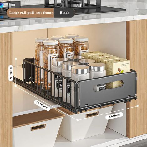 Küchenregal, Ausziehbarer Schubladenorganizer, Einfache Installation, Klein