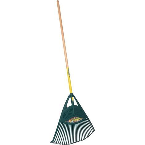 XL Lawn Broom with 27 Teeth, Polymer Head, PEFC Certified Wooden Handle, for Lawns and Paths (1/5)